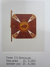 Bandera de regimiento 1815-1901 (III.Btl.). Jpg