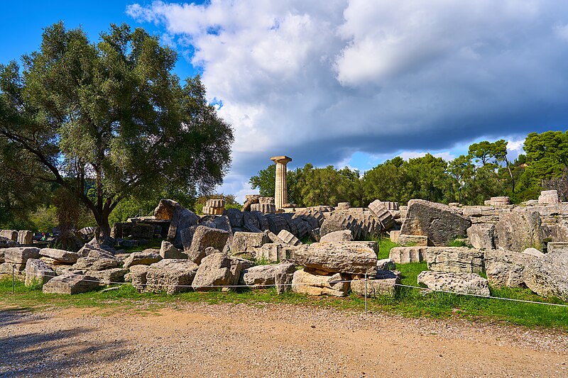 File:Remains of the Temple of Zeus in Olympia on October 14, 2020.jpg