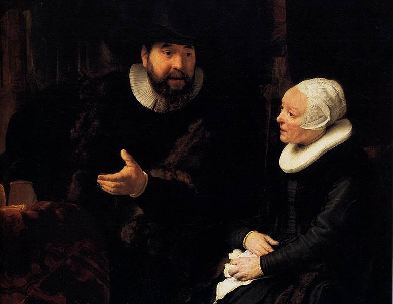 File:Rembrandt - The Mennonite Minister Cornelis Claesz. Anslo in Conversation with his Wife, Aaltje (detail) - WGA19143.jpg