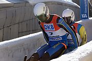 Deutsch: Vorletztes Saisonrennen im Rennrodel-Weltcup der Saison 2014/15 vom 19. bis 22. Februar 2015 in Altenberg/Erzgebirge. Tag 2: Nationencups. English: Luge world cup race season 2014/15 in Altenberg/Germany, 19th to 22nd Februar 2015. Day 2: Nations cup races.