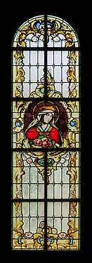 Elizabeth of Hungary Stained glass window St. Genesius Riedböhringen