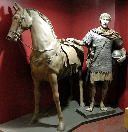 Reconstruction of a Roman cavalryman (eques)
