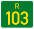 Regional rute R103 perisai