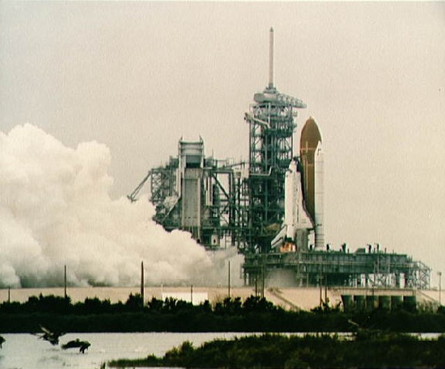 Aborted launch attempt at T-3 seconds on July 12, 1985.