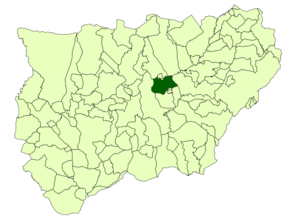 Poziția localității Sabiote (Jaén)