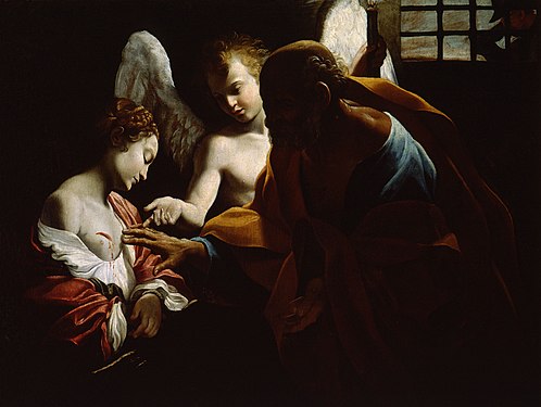 Den heliga Agata i fängelset, av Giovanni Lanfranco.