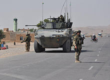 Sassari Mechanized Brigade soldiers on patrol with a VBM Freccia in Afghanistan Sassari Brigade on patrol with VBM Freccia, Afghanistan 02.jpg