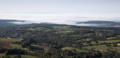 English: Cloud Inversion - Vogelsberg - Wetterau - Panoramic photo, Bilstein Summit, Hoher Vogelsberg, Schotten, Hesse, Germany