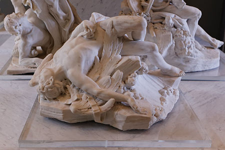 La Chute d'Icare (1743), marbre, Paris, musée du Louvre.