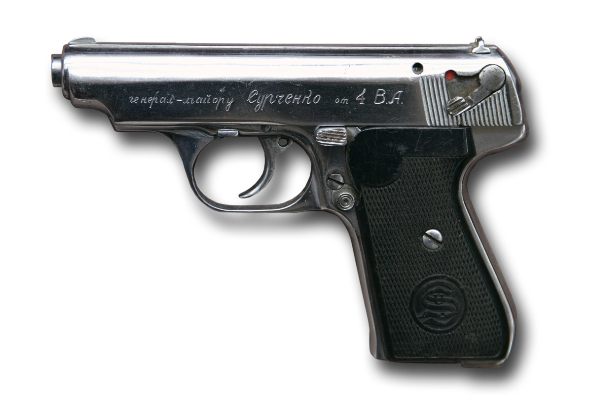 J.P. SAUER & SOHN MODEL 38H ENGRAVED WITH IVORY GRIPS & HOLSTER EAGLE C -  Semi Auto Pistols at  : 1014638671