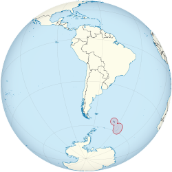 Position of South Georgia south Sandwich Islands