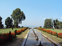 Shalimar Bagh, Srinagar, depicting a water way