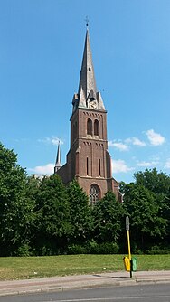 The Josephskirche in the center of Styrum