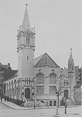 St. Nicholas Avenue Church, c. 1910; since 1927 it has been St. James Presbyterian Church St. Nicholas Avenue Presbyterian Church (Harlem) cropped.jpg