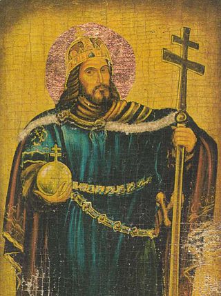 Painting of Saint Stefan, before 1930