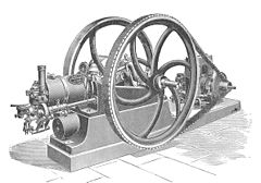Stockport gas engine and belt-driven dynamo