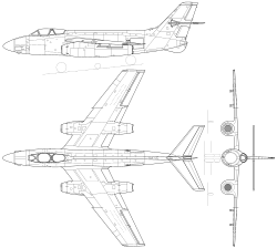 Sud Aviation Vautour IIN 3-view.svg