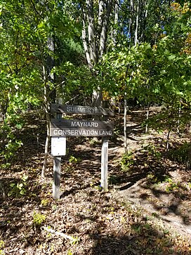 Summer Hill Conservation Land in Maynard MA entrance on Summer Hill Road.jpg