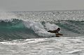 Surfer am Strand von Sausset-les-Pins