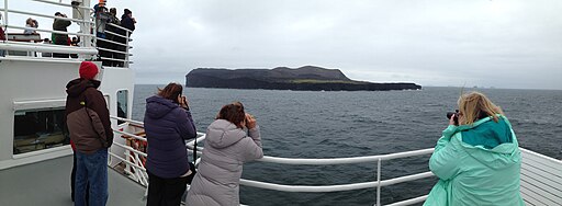 Blick auf die Insel Surtsey (UNESCO-Welterbe auf Island)