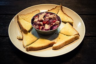 Swordfish hinava served with sandwich bread. Swordfish hinava.jpg