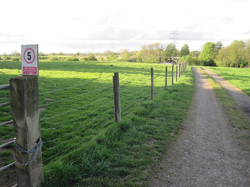 File:The East Coast Main Line from the end of Church Lane, Nether Poppleton - geograph.org.uk - 3458915.jpg