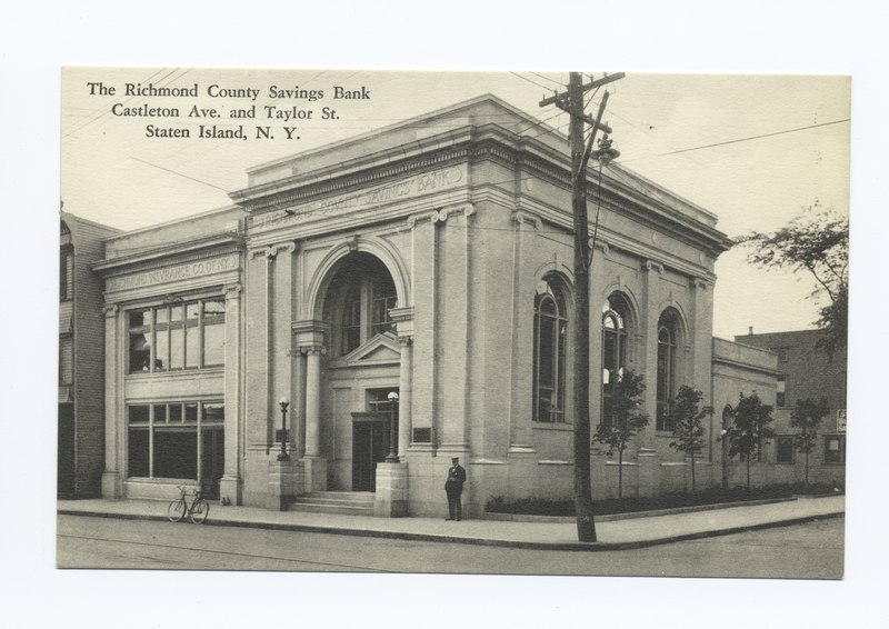 File:The Richmond County Savings Bank, Castleton Ave. and Taylor St. Staten Island, N.Y (NYPL b15279351-104430).tiff