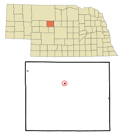 Location of Thedford, Nebraska