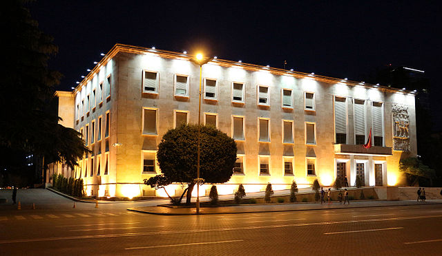 Kryeministria at the Dëshmorët e Kombit Boulevard in Tirana is the official residence and workplace of the prime minister of Albania.