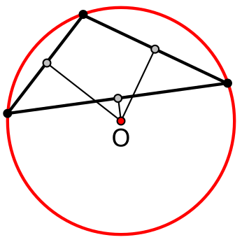 Как построить описанную окружность около треугольника