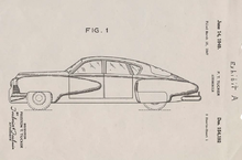 A Tucker '48 Sedan patent illustration Tucker torpedo patent.png