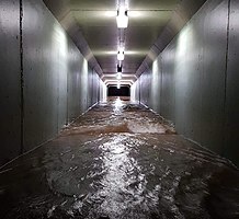 Überfluteter Tunnel in South Brisbane