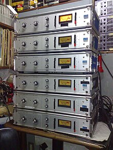 Six UREI 1176LN (revision H) compressors stacked in individual flight cases UREI 1176LN (Silver) x6.jpg