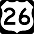 U.S. Route 26 marker