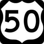 Straßenschild des U.S. Highways 50