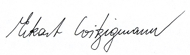 Signature of Eckart Witzigmann