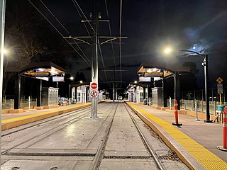 <span class="mw-page-title-main">Strathearn stop</span> Light rail station in Edmonton, Alberta, Canada