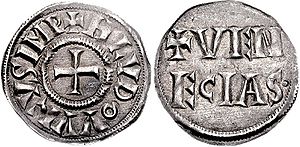 Denarius of Louis the Pious (minted 819-822). Venezia denaro 819 76001716.jpg