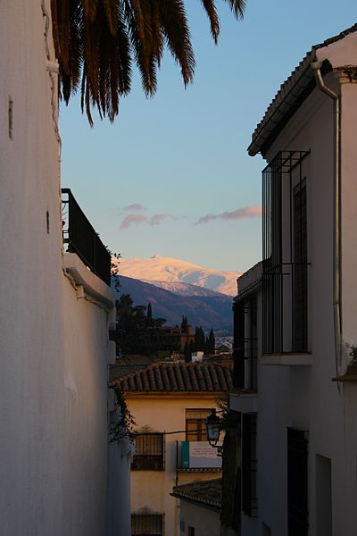 File:View of the Sierra Nevada mountains from Granada.jpg