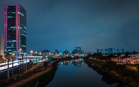 Vista Panorâmica de São Paulo Noite