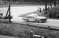 Vojtěch – Surer, BMW 635, průjezd Farinovou zatáčkou (Brno 1984)