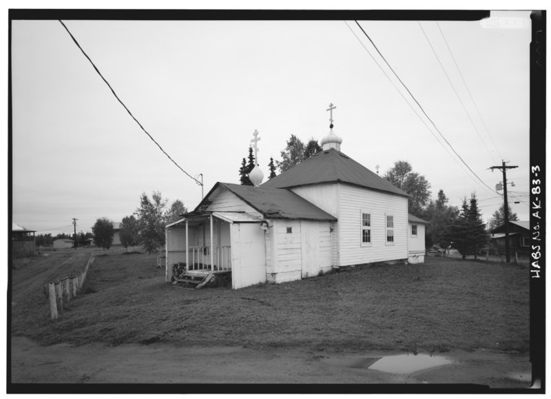 File:WEST FRONT AND SOUTH SIDE, FARTHER AWAY - Presentation of Our Lord Russian Orthodox Church, Nikolai, Yukon-Koyukuk Census Area, AK HABS AK,23-NICO,1-3.tif