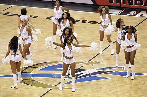 Washington Wizards cheerleaders at the Verizon Center.