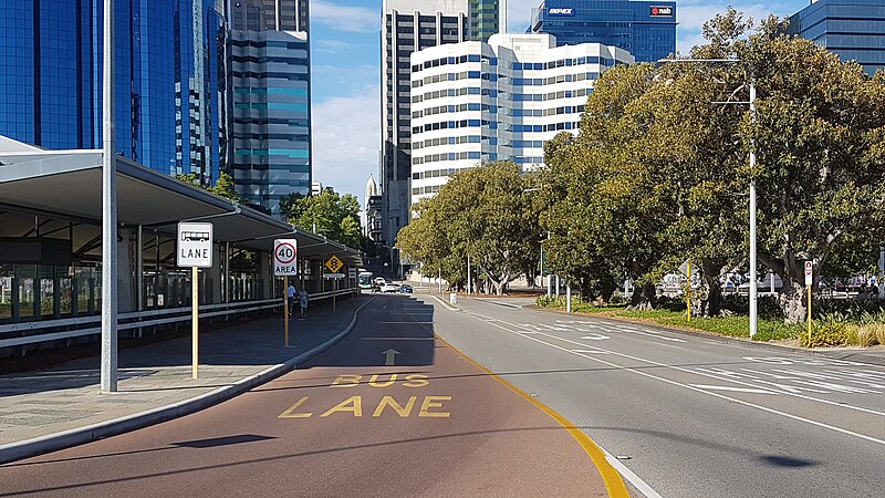 File:William St looking N from Riverside-Elizabeth Quay.jpg