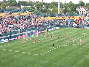 Women playing professional soccer in the United States in 2011 Women's Professional Soccer - 2011 Championship - Flash vs Independence.jpg