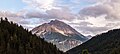 De avond valt rond de Piz S-chalambert (Zicht vanuit Val Sinestra om ~18.04 uur)