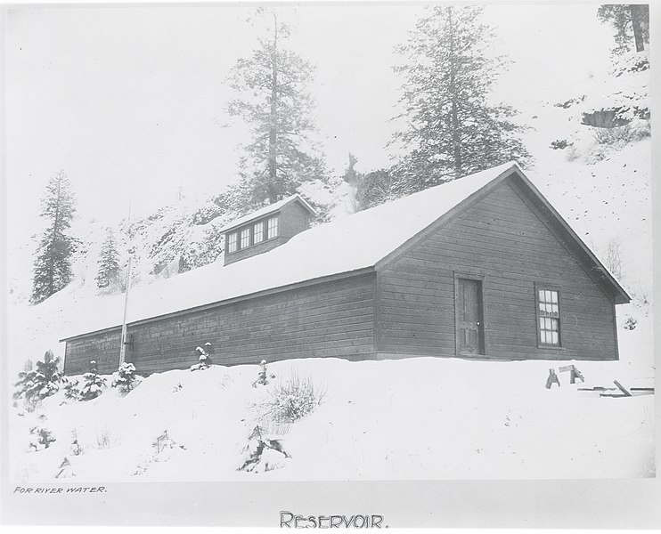 File:"Fort Spokane Reservoir, Army Period, for river water storage." Taken c. 1895. (47971aac-f879-40c4-ae26-02cb6766afcc).jpg