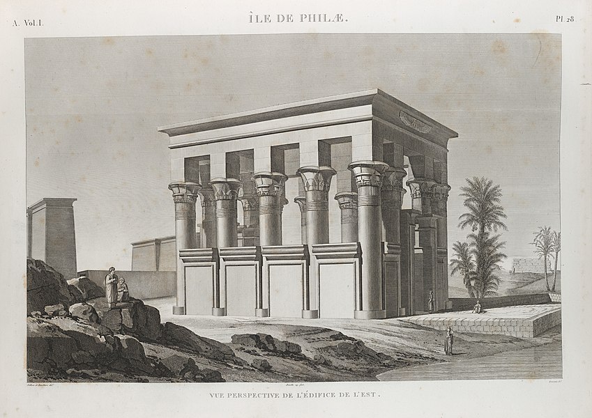 Pl.28 - Vue perspective de l'édifice de l'est