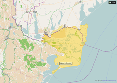 Den smale delen av Donau Delta Biosphere Reserve (ukrainsk дельти Дунаю) nord for grensen ligger i Ukraina, den største sørlige delen av Romania.