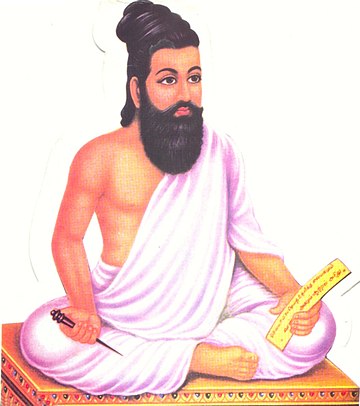Valluvar, the Tamil philosopher of the post-Sangam era
